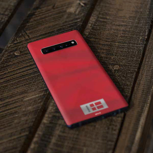 Denmark Soccer Flag Galaxy S10 Plus Skin